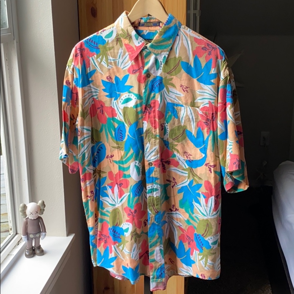 Colours Vintage Floral Button Down T-shirt